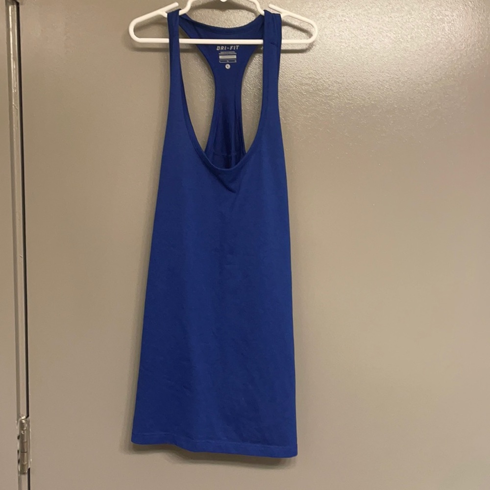 Nike Dri-Fit Racer Back Tank Top Royal Blue Sz L